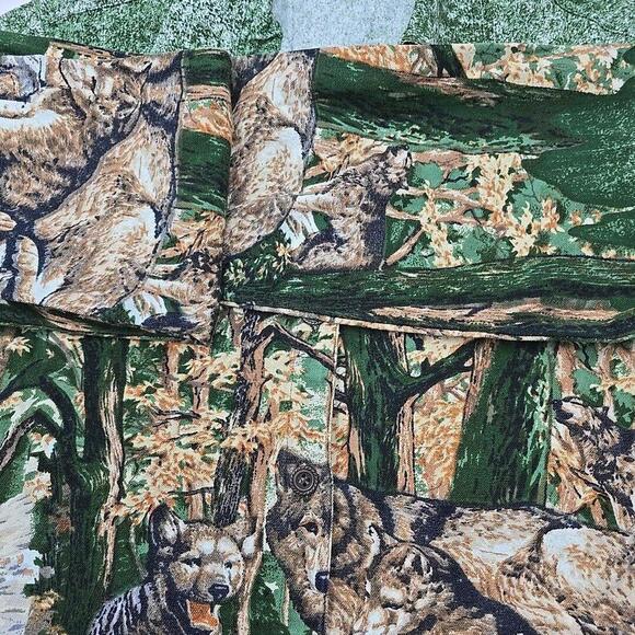Vtg Whales Friends Button Up Embellished 100 Cotton Jacket Wolves Collared - Picture 7 of 12